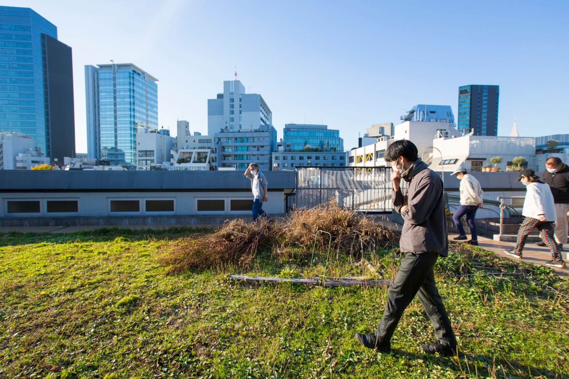 屋上でアーティストが施設をひらく企画を考える